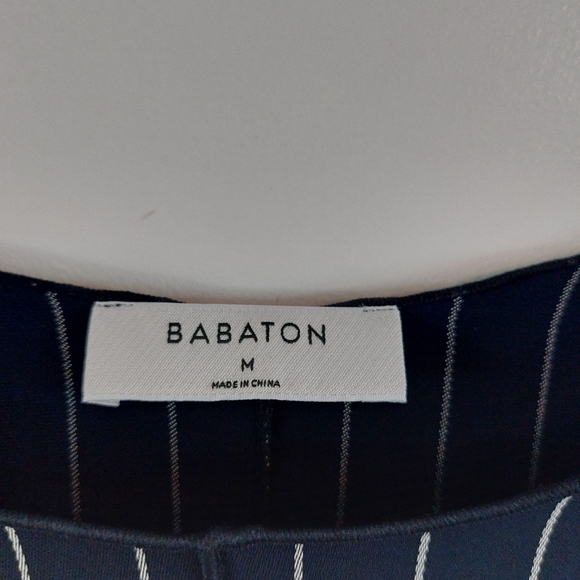 Navy Babaton Crop Tie-Front Blouse - Picture 3 of 9